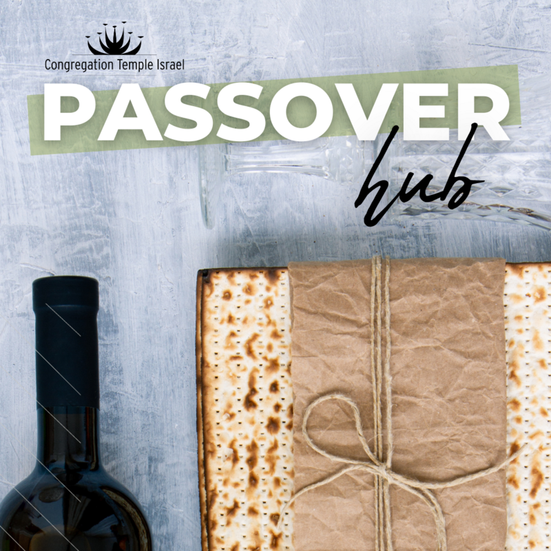 Passover Hub Square with Wine and Matzah